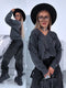 Knitted sweater "GLITTER BOW MO-4006" - DARK GRAY